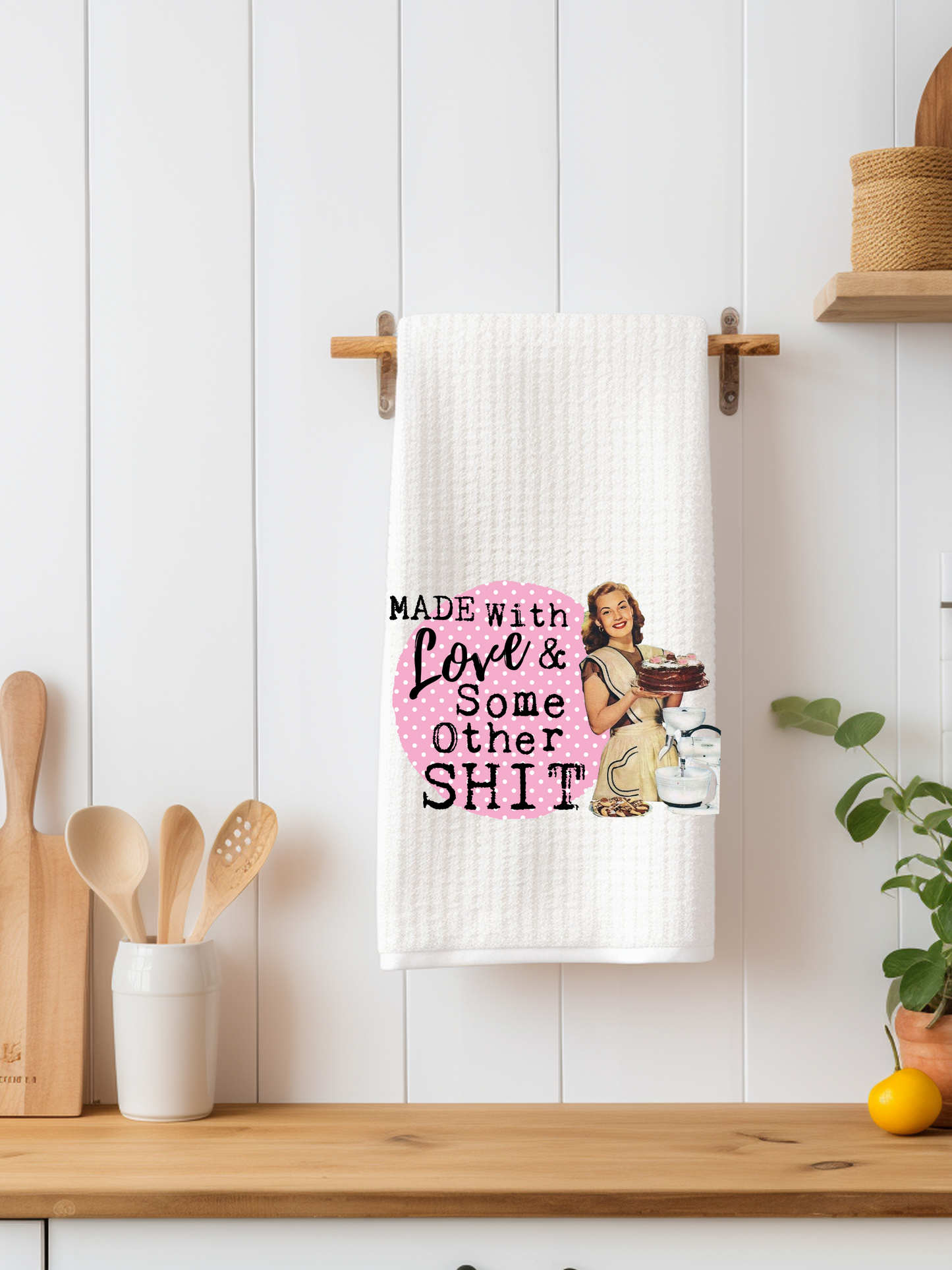 Made With Love and Some Other Shit Dishtowel - Snarky Junkie