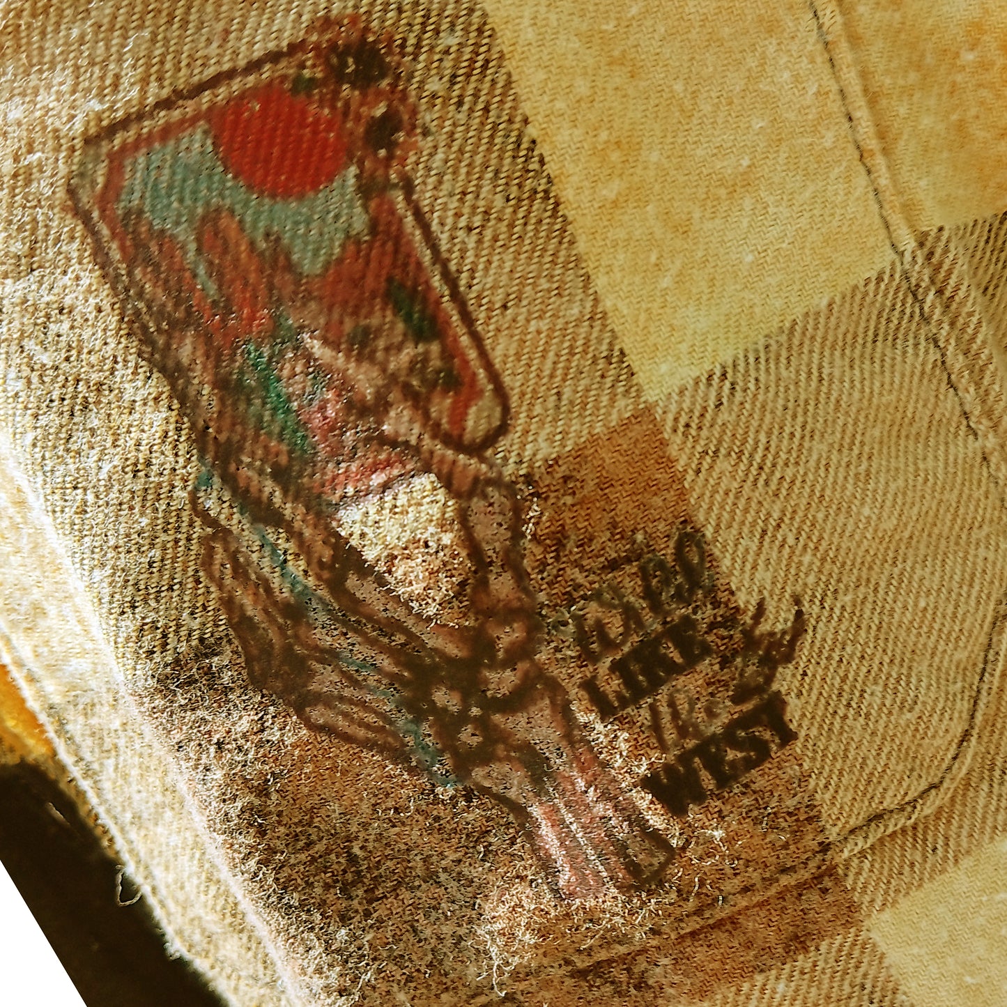 Yellow and Black Checked Bleached Flannel with DTF Cards Images - Snarky Junkie