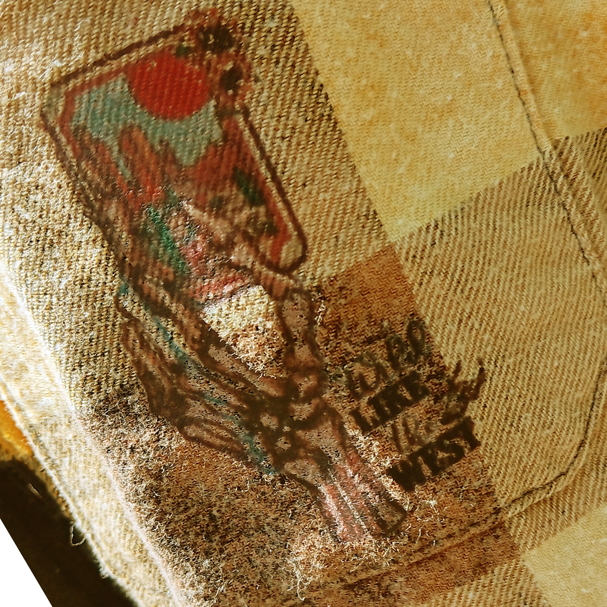 Yellow and Black Checked Bleached Flannel with DTF Cards Images - Snarky Junkie