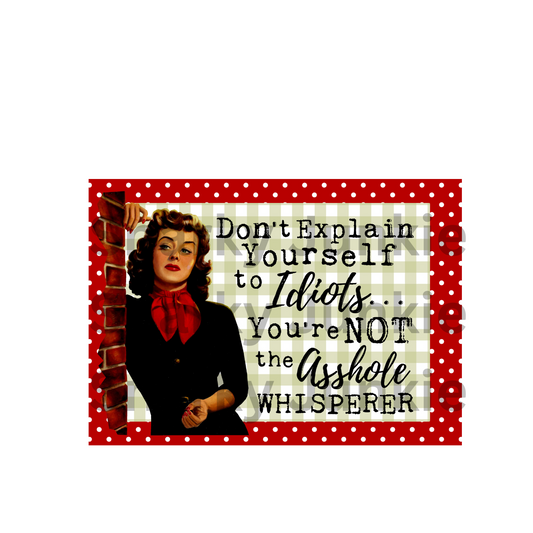 Snarky Lady:  Don't Explain Yourself You're Not The  Ass Whisperer MAGNET or COASTER