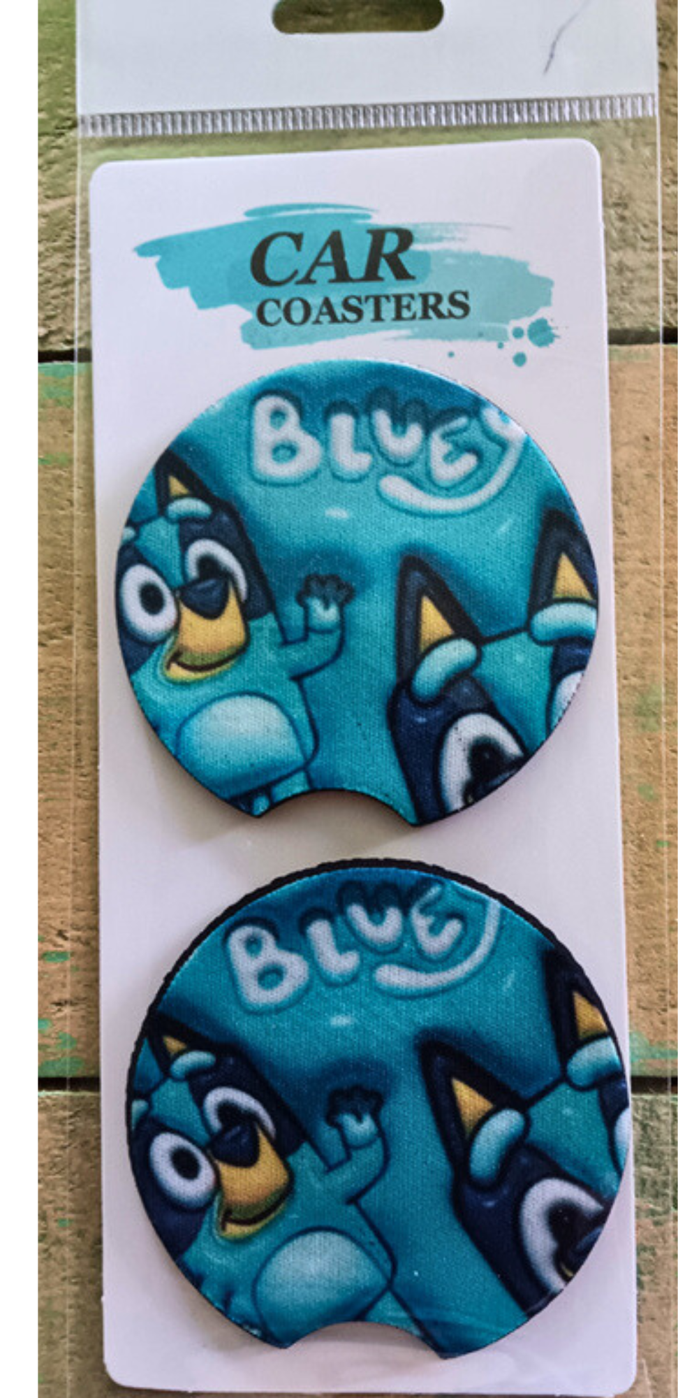 Blue Dog Car Coasters - Snarky Junkie
