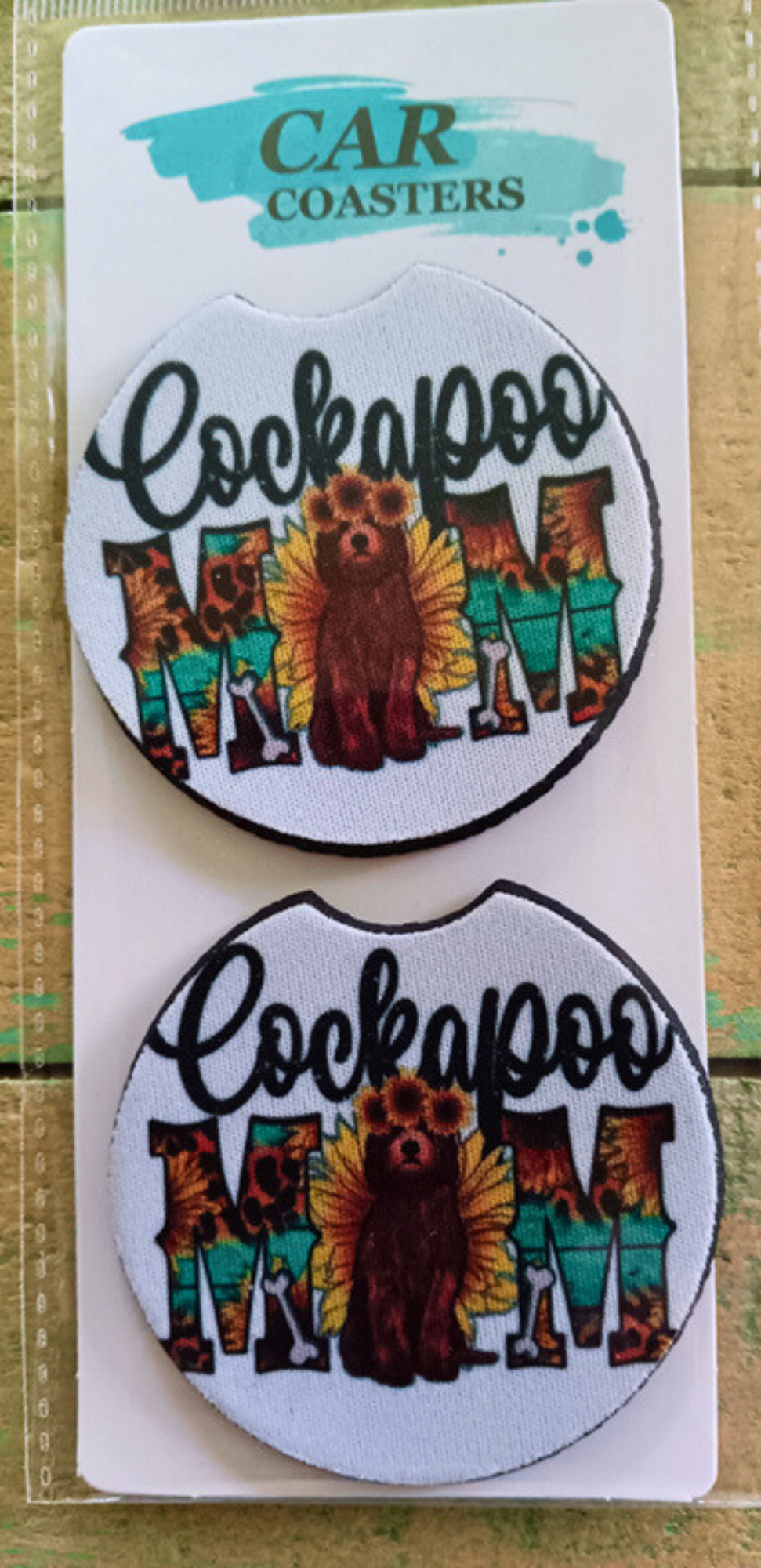 Cockapoo Mom Car Coasters - Snarky Junkie