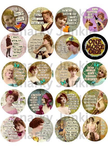 Snarky Lady I  bake because choking people is frowned upon MAGNET or COASTER - Snarky Junkie